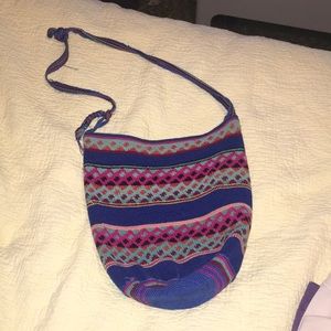 Pattern knit shoulder bag from South Africa
